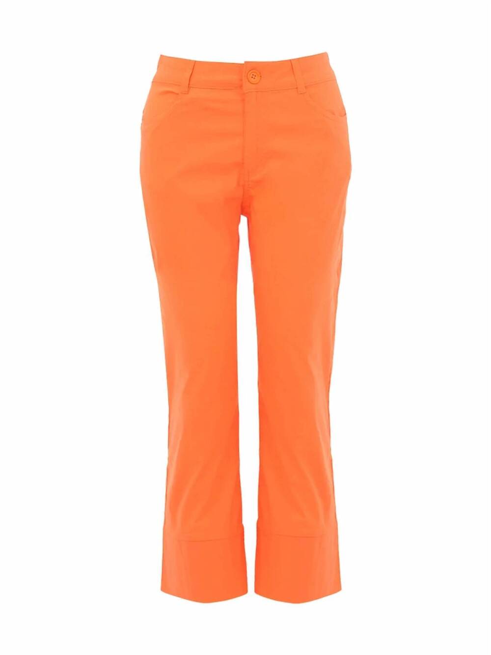 NEW DOLCEZZA women's travel crop pants in orange